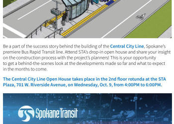 Central City Line Open House Invitation -- Wednesday, October 9, 4-6pm, STA Plaza 2nd Floor