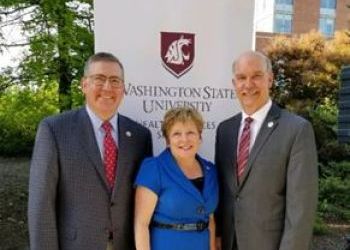 Incoming WSU Health Sciences Spokane Chancellor Daryll DeWald meets staff and faculty